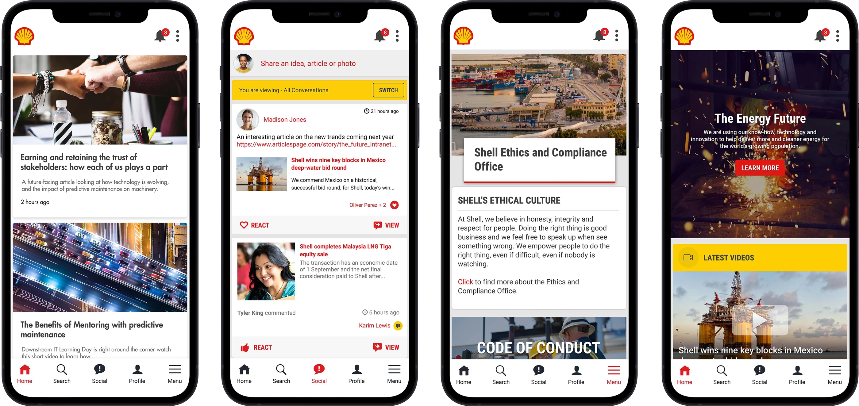 Shell global enterprise intranet
