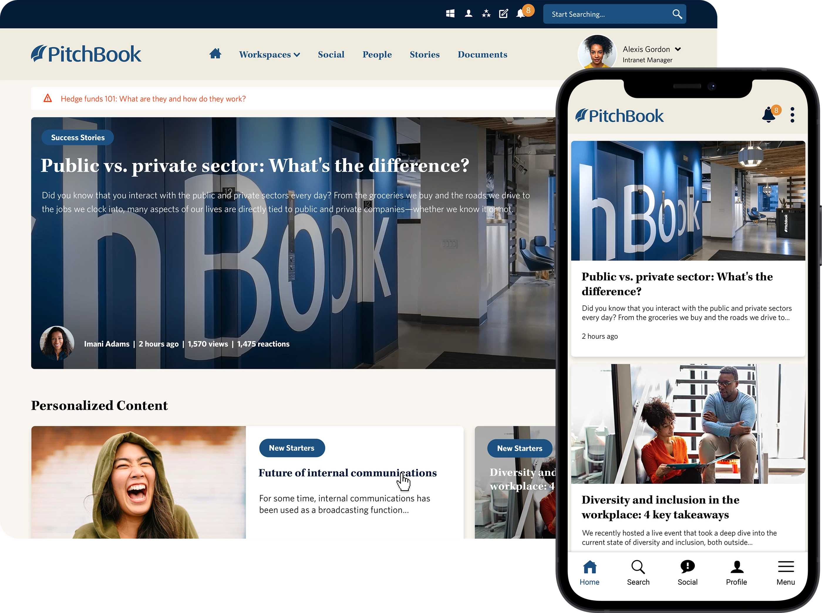 PitchBook Intranet Employee Experience Platform