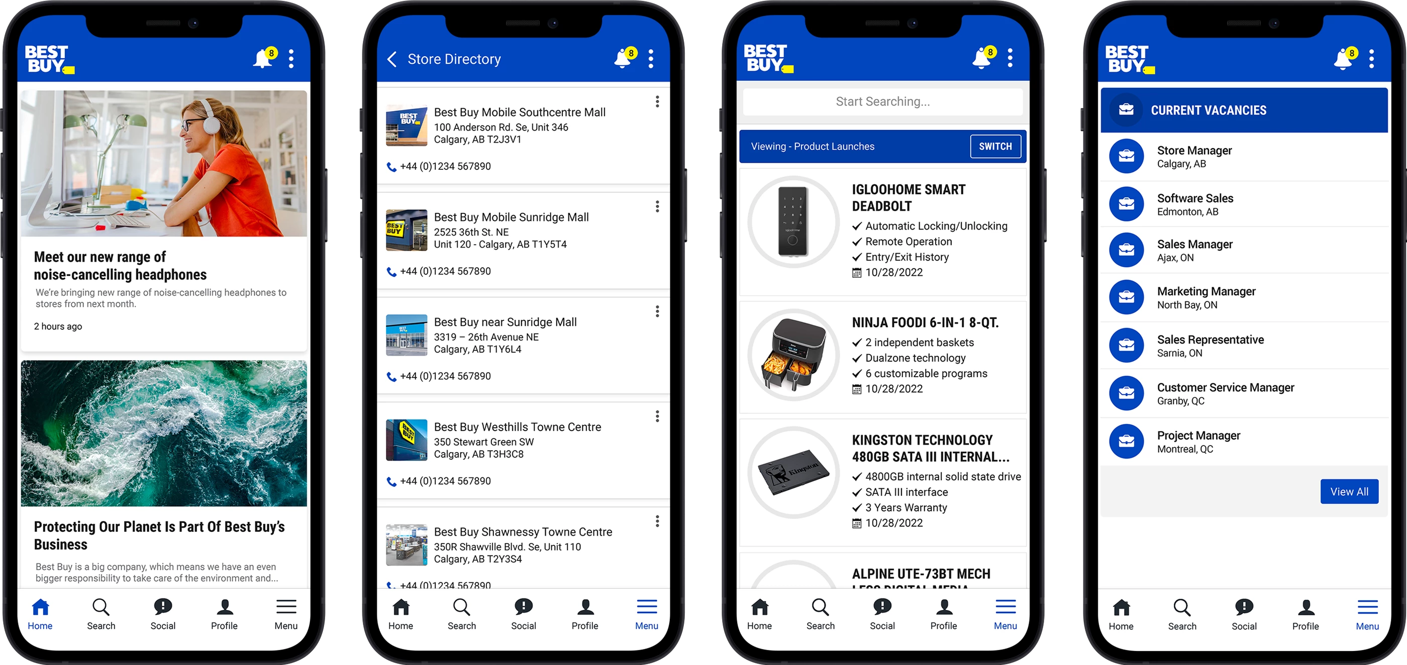 Best Buy intranet on devices